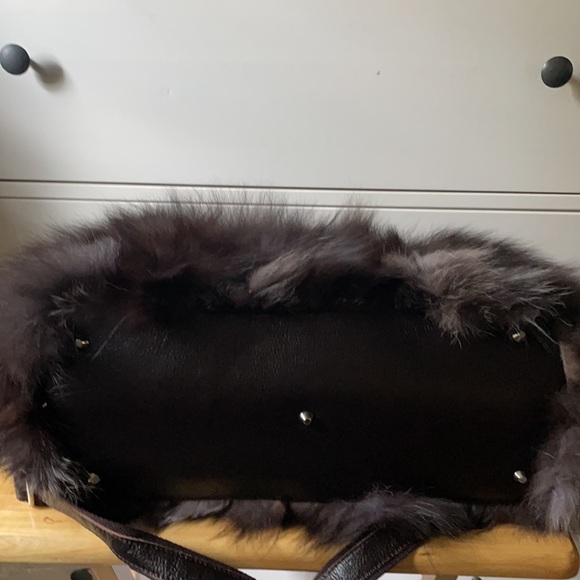 HUGE real fox fur satchel NWT - Picture 11 of 16